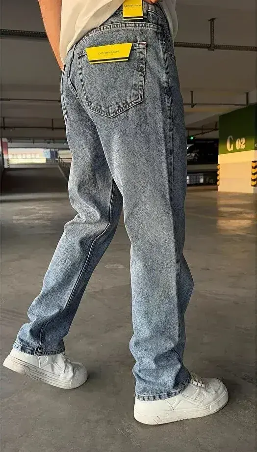 Buz Mavi - Baggy Kot Pantolon